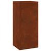 vidaXL Plant Stand 2 pcs Rusty 24 x 24 x 55 cm Weathering Steel