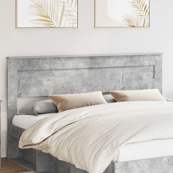 vidaXL Headboard Concrete Grey 200 cm Engineered wood