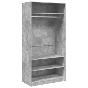 vidaXL Wardrobe Concrete Grey 100x50x200 cm Engineered Wood