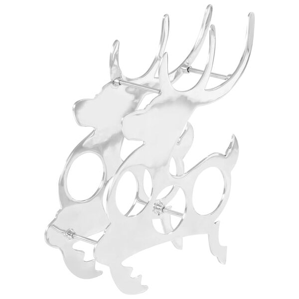 vidaXL Wine Rack Solid Aluminium 33x14x54 cm Silver