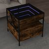 vidaXL Coffee Table with Infinity LED Smoked Oak 50x50x51 cm