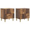 vidaXL Bedside Cabinet 2 pcs Old Wood 43 x 34.5 x 48 cm