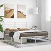 vidaXL Metal Bed Frame without Mattress with Headboard White 120x190cm