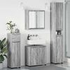 vidaXL Bathroom Furniture Set Manual 4 pcs Grey Sonoma Engineered Wood