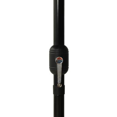 vidaXL 3-Tier Parasol with Aluminium Pole Black 2.5x2.5 m