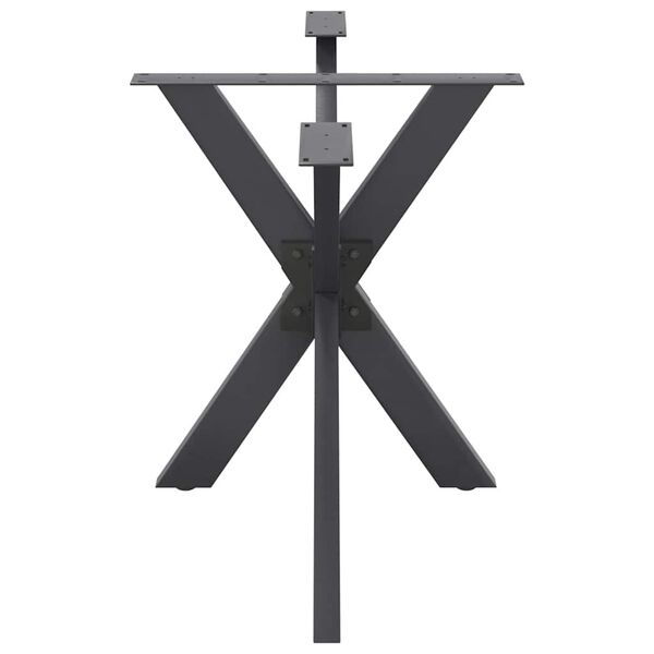 vidaXL Dining Table Leg Spider Shape Anthracite 120x68x(72-73) cm Steel
