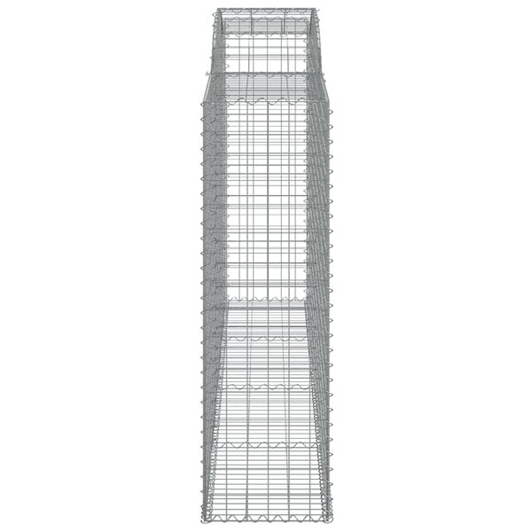 vidaXL Arched Gabion Basket 300x50x160/180 cm Galvanised Iron