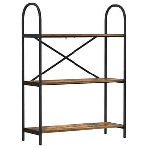 vidaXL Bookshelf 3-Tier 80 x 30 x 109 cm Engineered wood Smoked Oak