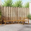 vidaXL Outdoor Sofa Set 4 pcs Natural Solid Acacia Wood
