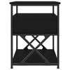 vidaXL Bedside Cabinet Black 40x42x55 cm Engineered Wood
