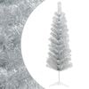 vidaXL Artificial Slim Christmas Tree 150 cm PVC and Steel Silver