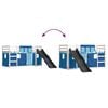 vidaXL Bunk Bed without Mattress with Slide and Curtains Blue 90x200 cm