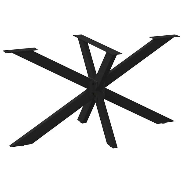 vidaXL Dining Table Leg Spider Shape Black 150x78x(72-73) cm Steel