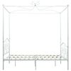 vidaXL Bed Frame without Mattress with Canopy White 140x200 cm Metal