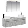 vidaXL Bathroom Cabinet Set 4 pcs Concrete Grey Engineered Wood