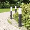 vidaXL Bollard Lights with Sensor&Outlet 3 pcs 50 cm Black IP44