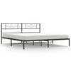 vidaXL Metal Bed Frame without Mattress with Headboard Black 180x200cm