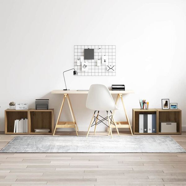 vidaXL TV Cabinet Set Wall-mounted 4 pcs Artisan Oak 37 x 35 x 37.5 cm