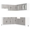 vidaXL 11 Piece Kitchen Cabinet Set "Kalmar" Grey Sonoma Engineered Wood