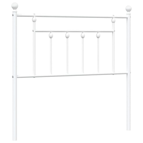 vidaXL Metal Replace Headboard White 90 cm