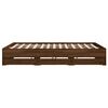 vidaXL Bed Frame with Drawers without Mattress Brown Oak 200x200 cm