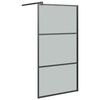 vidaXL Walk-in Shower Wall 115x195cm Dark ESG Glass Black