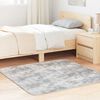vidaXL Shaggy Rug High Pile NAVARRA Silver Grey 120x120 cm Polyester