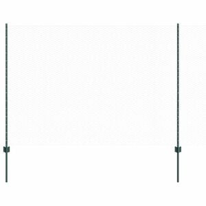 vidaXL Welded Wire Fence 100 x 1.6 m (W x H) PVC-Coated Steel Green