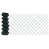 vidaXL Fence Post Green 25 x 0.6 m (60 x 60 mm mesh) Steel and PVC
