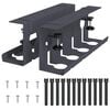 vidaXL Under Desk Cable Management Tray 2 pcs Anthracite