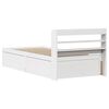 vidaXL Bed Frame with Headboard White 75x190 cm Small Single Solid Wood Pine
