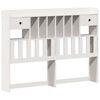 vidaXL Bookcase Bed without Mattress White 135x190 cm Double Solid Wood Pine