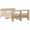 vidaXL Bed Frame without Mattress 150x200 cm King Size Solid Wood Pine