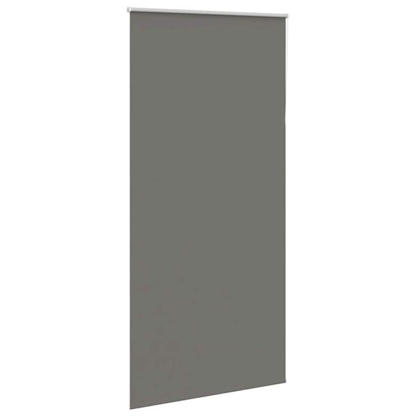 vidaXL Roller Blind Blackout Grey 105x210 cm Fabric Width 100.7 cm Polyester