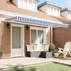 vidaXL Retractable Awning Blue 400 x 200 cm Fabric