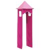 vidaXL Curtains for Loft Bed with Tunnel and Tower Pink