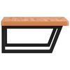 vidaXL Basin Shelf Wall Mounted Steel and Solid Wood Beech