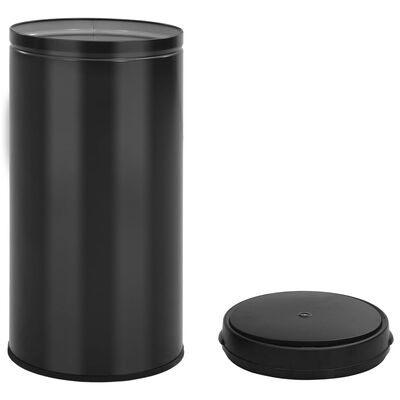 vidaXL Automatic Sensor Dustbin 70 L Carbon Steel Black