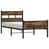 vidaXL Bed Frame without Mattress Smoked Oak 75x190 cm Small Single Engineered Wood