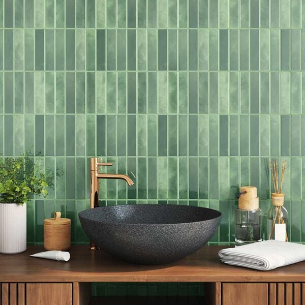 vidaXL Rectangular Tile 10 pcs Dark Green 29 x 23 x 0.08 cm