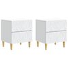 vidaXL Bedside Table 2 pcs White 43 x 34.5 x 48 cm Engineered Wood