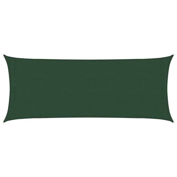 vidaXL Sunshade Sail 160 g/m&sup2; Dark Green 2x5 m HDPE