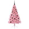 vidaXL Artificial Pre-lit Christmas Tree with 150 LEDs Pink 150 cm PVC