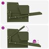 vidaXL Chicken Treadle Feeder Olive Green 50 x 40 x 29 cm