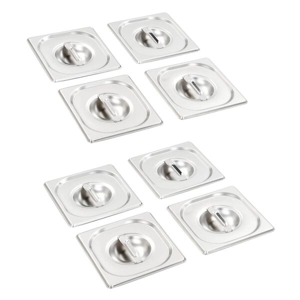 Lids for GN 1/6 Pan 8 pcs Stainless Steel