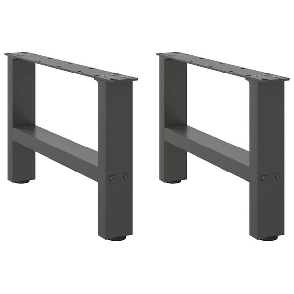 vidaXL Coffee Table Legs Anthracite 2 pcs 50x(30-31) cm Steel
