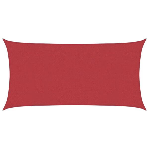 vidaXL Sunshade Sail 160 g/m&sup2; Red 2x4 m HDPE