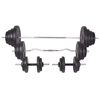 vidaXL Weight Bench with Weight Rack, Barbell and Dumbbell Set 120 kg