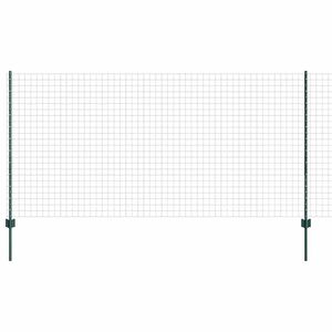 vidaXL Welded Wire Fence 25 x 1.2 m (W x H) PVC-Coated Steel Green