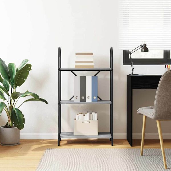vidaXL Bookshelf Grey Sonoma 60 x 30 x 109 cm Engineered wood